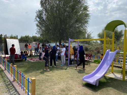 Childrens playground in Neftchala